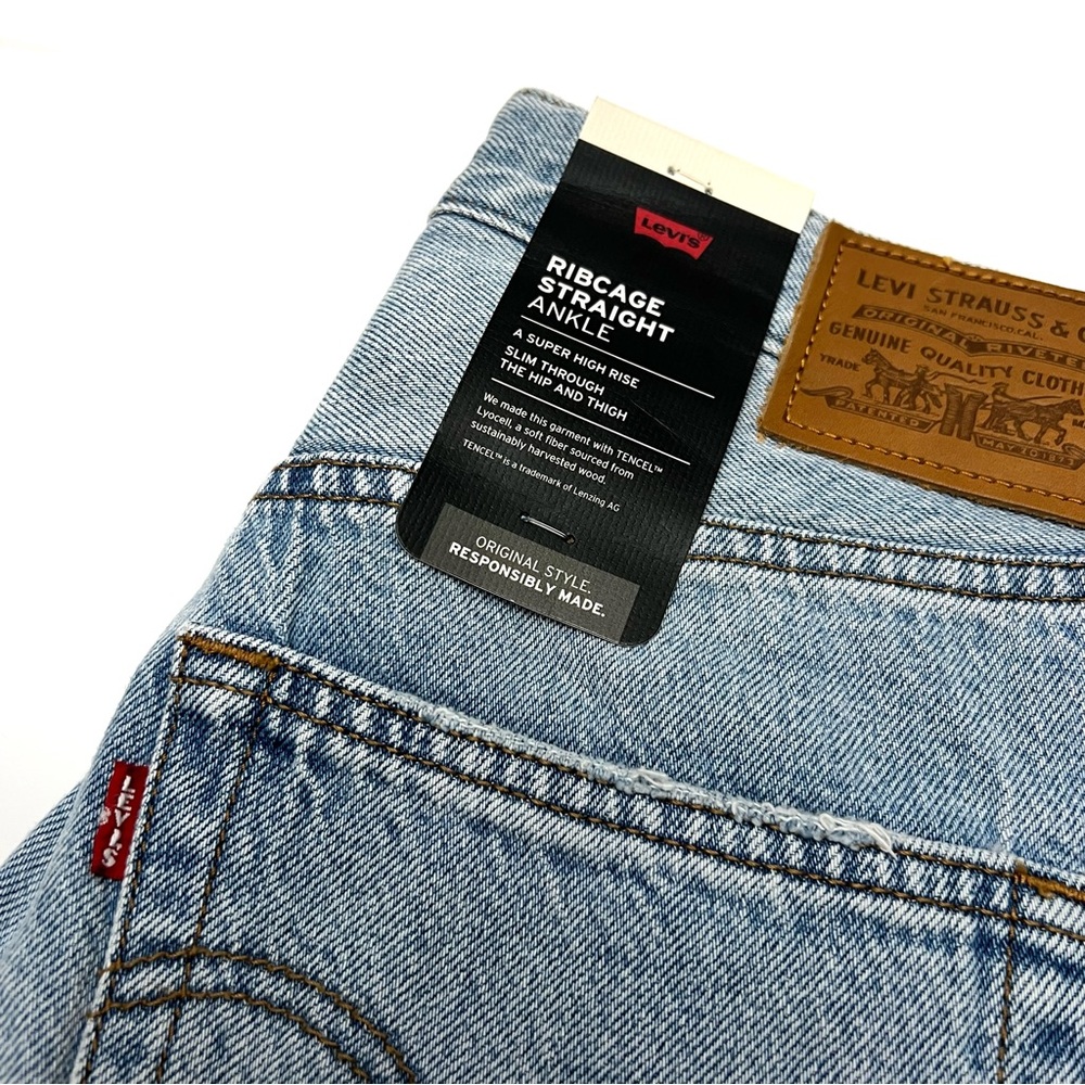 Levi’s Ribcage Straight Ankle High Waist Middle Road Wash Womens 31x27 NEW - Picture 4 of 7